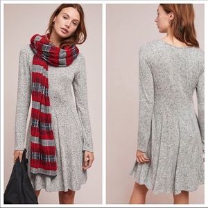 Anthropologie-Dolan-Heathered Grey Fleece Dress